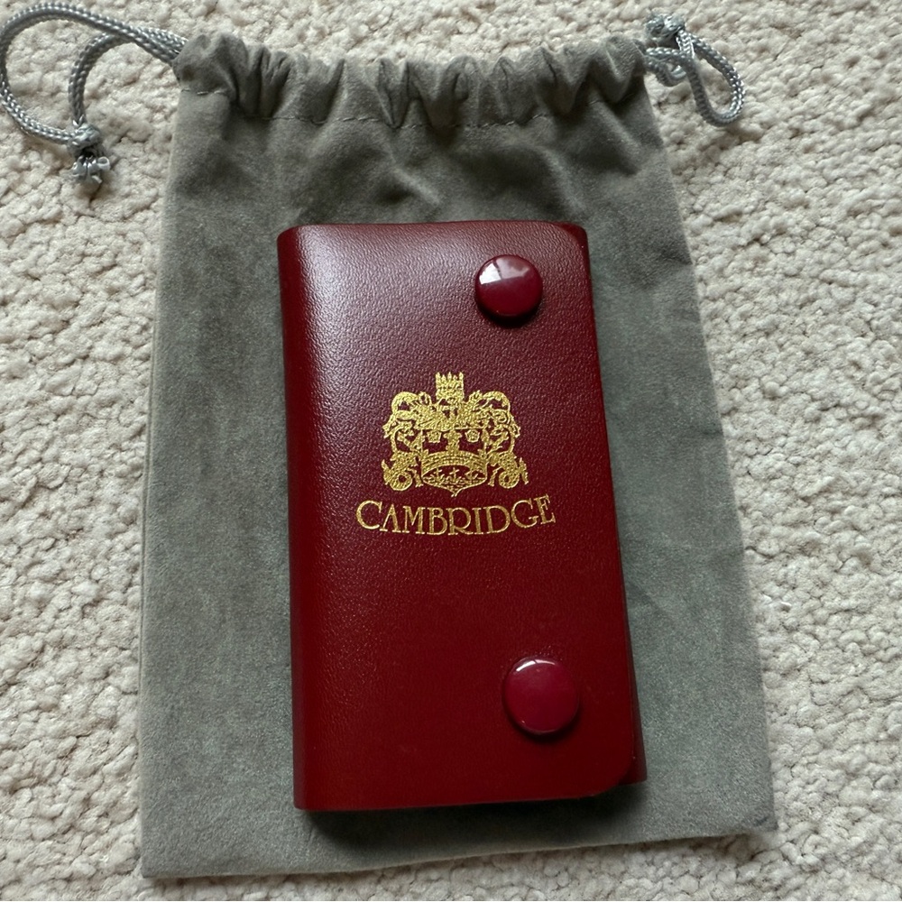 Vintage Cambridge Genuine Leather 6 Key Holder Wallet Keychain Trifold & Pouch